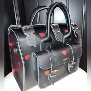 GRAFEA Luna Red Hearts Shoulder Bag